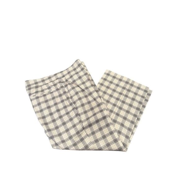 Ann Taylor Factory cream plaid dress pants- size 14 - Picture 1 of 7